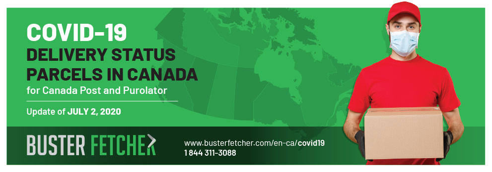COVID-19 package delivery status in Canada